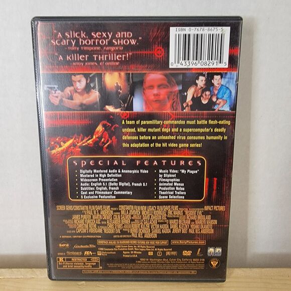 DVD Resident Evil w/ insert - Picture 4 of 4
